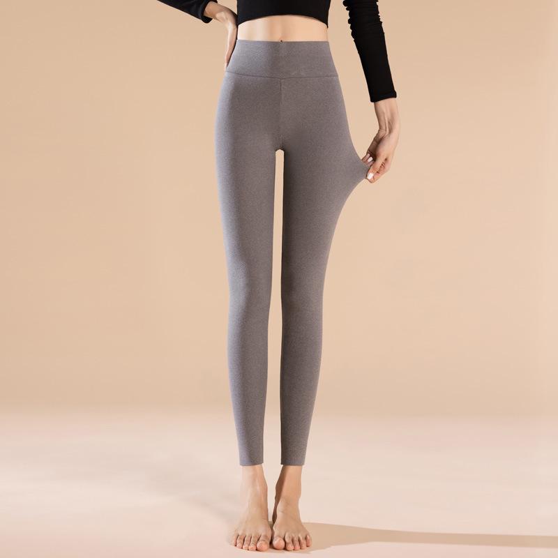 Seamless Women's Fleece Warm Cotton Yoga Pants, Base Layer, Plus & Petite Sizes, for Autumn/Winter.