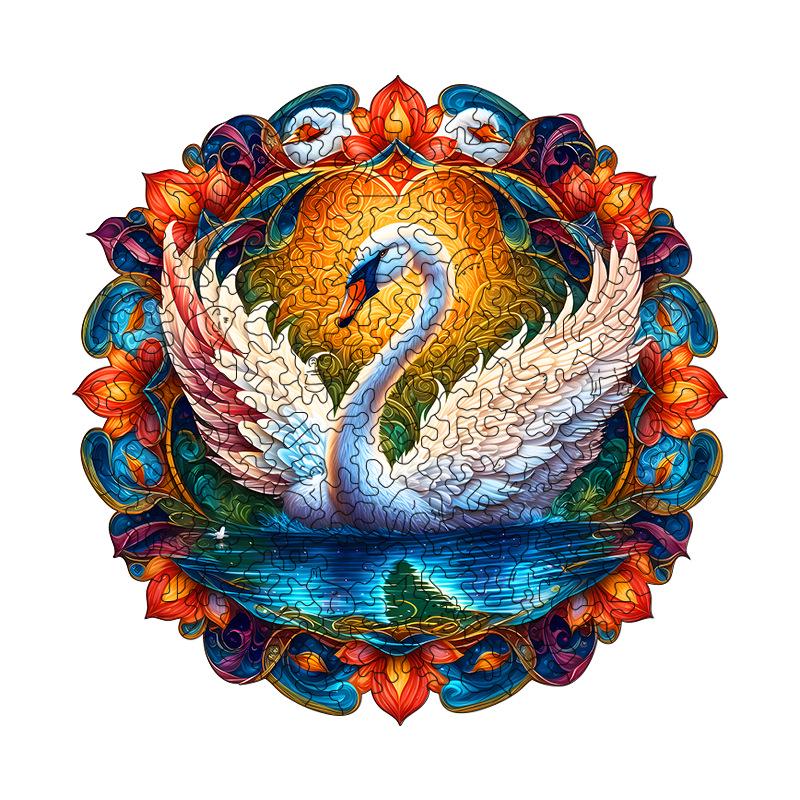 

3D Деревянный Пазл с Животными - Неправильный Стерео Дизайн для Самостоятельной Игры Exclusive - Swan Lake A5, Paper Box