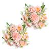 2 stk Falsk blomsterbukett Simulerte tusenfryd Realistisk hortensia Roser Kunstige blomster for Hjem Bryllupsdekorasjon Fotorekvisitter