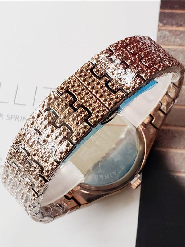 Men's Watches Full Diamond-Set Men's Watches Luxury Quartz Watches