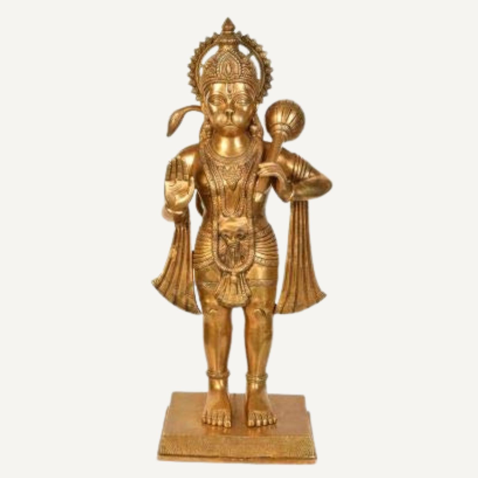 Ashtadhatu 8 Metals Made Shri Hanuman Idol In Standing Position, Balaji - 8 Cm