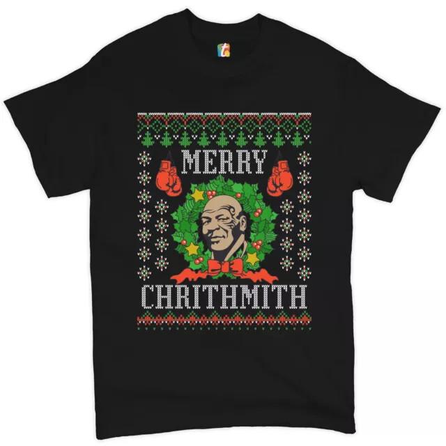 

Merry Chrithmith Tshirt Mike Tyson Ugly Sweater Theme Christmas Men#039;s Tee Unisex T-Shirt S
