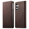 Wallet Case for Galaxy S25 FE - Leather/PU, Brown, With Card Holder