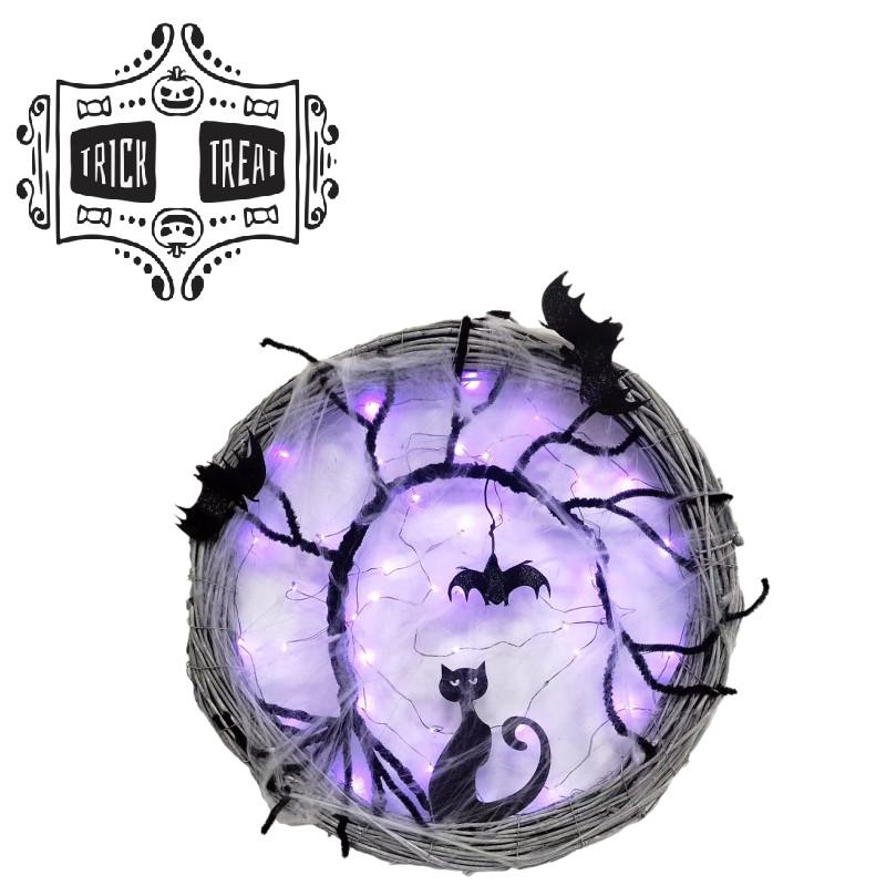 Halloween Garland Flower Decoration Front Door Home Furnishing Party Wreath