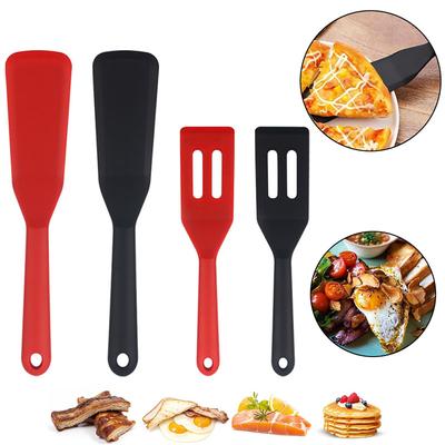 2pcs Silicone Egg Spatula Flipper Thin Omelette Turner Heat Resistant Non Stick Pancake Spatula for Cooking Omelet Burgers Pizza