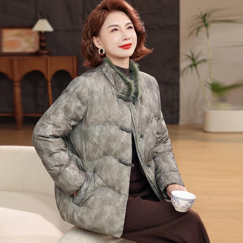 

Women s New Chinese Style Mink Collar Winter Down Jacket XL