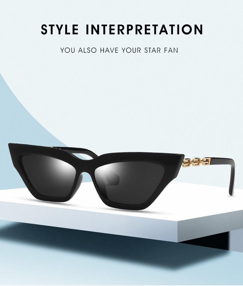 Vintage Cat Eye Sunglasses Women Luxury Brand Fashion Large Frame Metal Sun Glasses Men Trendy UV400 Eyewear