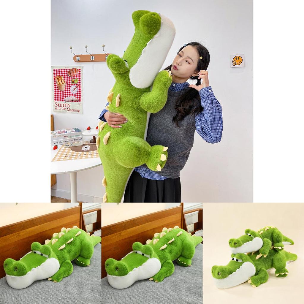 Plush Crocodile Toy Pillow With Soft Pp Cotton For Kids And Teens Bedroom Decor