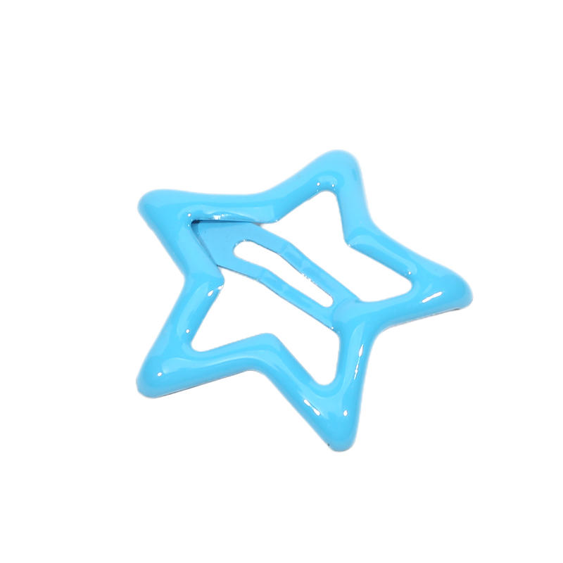 Y2K Star Hair Clips For Women Silver Colorful Barrettes Cute Metal Snap Clip Headdress Hair Accessories Trendy Simple Hairpin Fashion Jewelry Gift