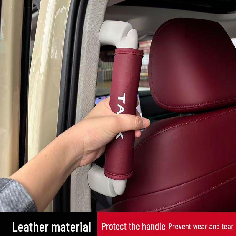 Tank 300/400/500 Leather Handle Protector and AB Pillar Cover for Passenger Seat Interior