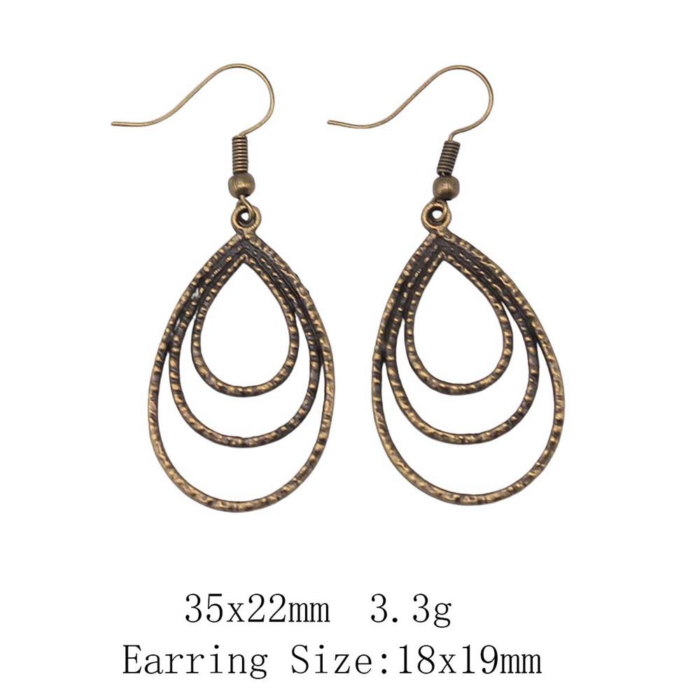 New Year's Day Earrings Women Geometric Water Drop Circle Drop & Dangle Earring Home Garden Party Earrings