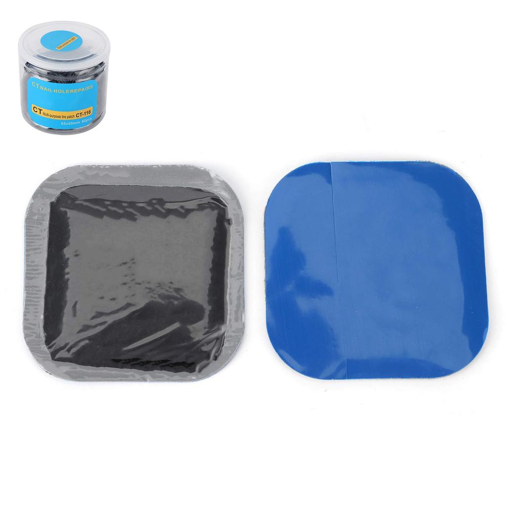 60PCS Car Tire Repair Patch Tool - 55mm Automotive Rubber and Motorcycle Emergency Solution