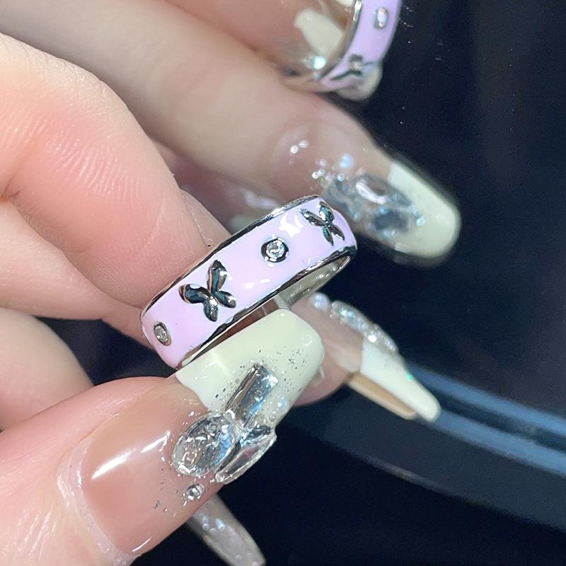 Index Finger Ring, Female Niche Design, Advanced Sense Of Love, Cold Wind Dripping Oil, Personalized Ring