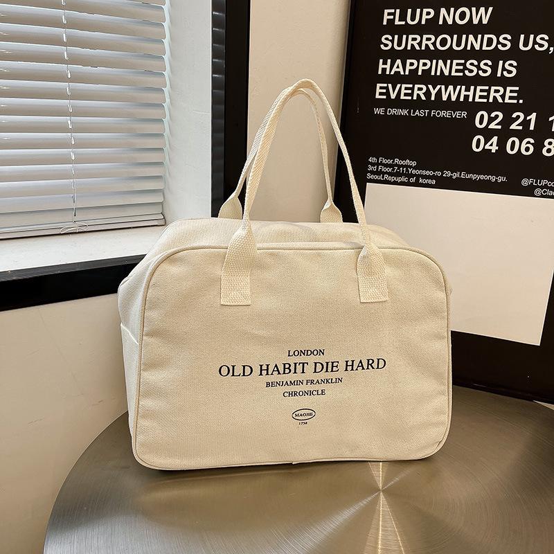 

Женская 2025 Легкая Холщовая Дорожная Сумка-Дафл Тоут - Большая Вместимость 37x27x16cm