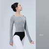 Autumn and Winter Women's Ballet Dance Training Clothes One-shoulder Sweater Adult Modern Dance Long-sleeved Pullover Warm Tops