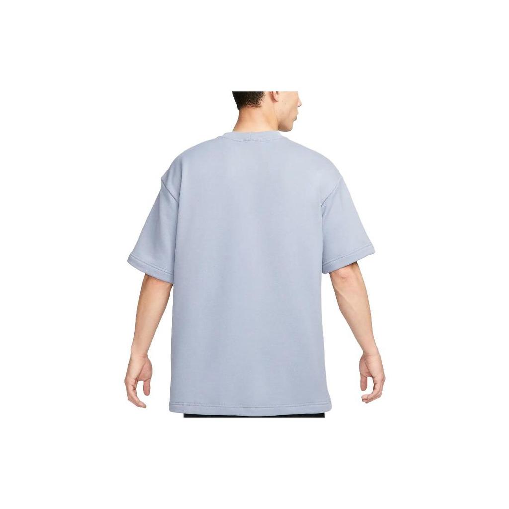 Nike Solid Crew Neck Pullover Short Sleeve T-Shirt Men Tops Bright-Steel-Blue DX0188-493