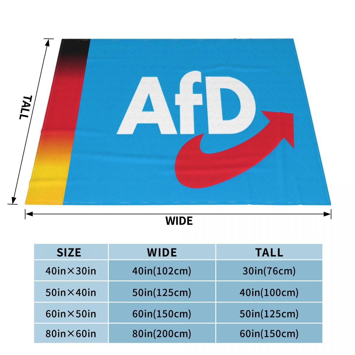 

Alternative Afd Germany Blanket Cover Fleece Throw Blanket Bedroom Sofa Personalised Lightweight Bedspread 130x150cm