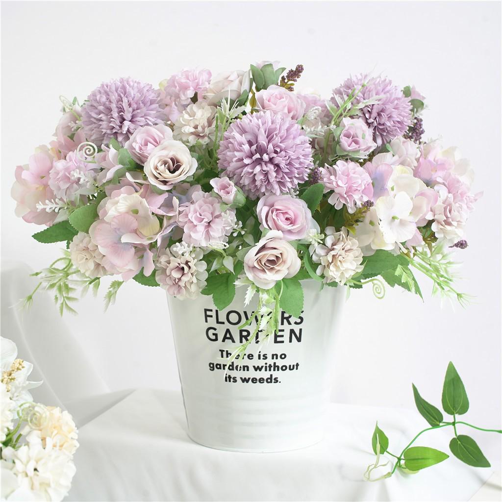 Beautiful Artificial Silk Fake Flowers Wedding Valentines Bouquet Bridal Decor