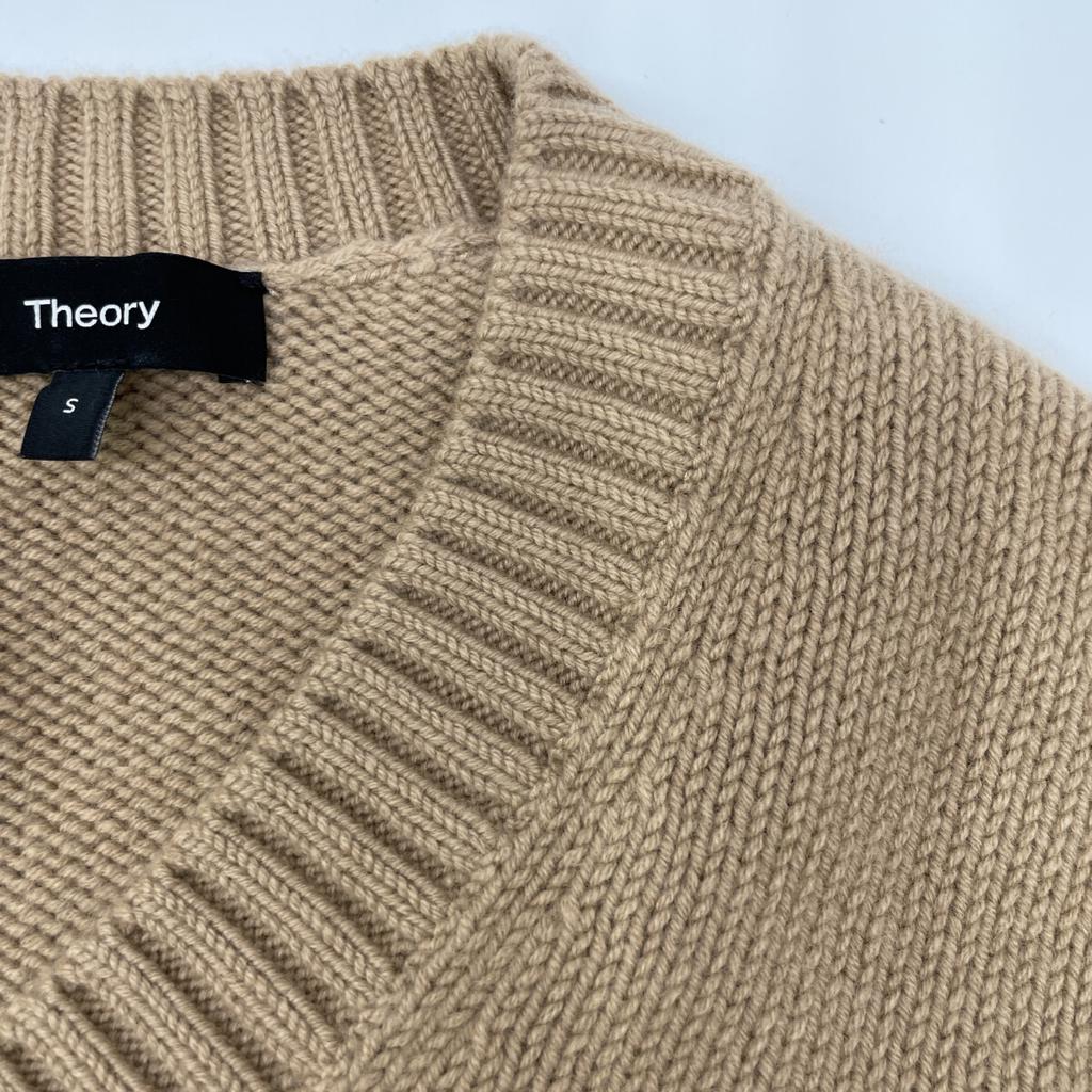 Theory 24 Brown Cashmere Blend Knit tops S BrownUsed