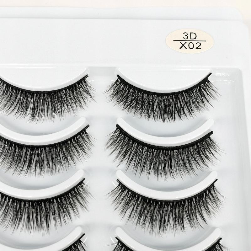 3D False Eyelashes (10 Pairs) - Natural Curl, Soft, Multi-Layered