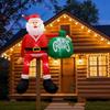 Electric Inflatable Santa Decoration with 110 V US Power Specification and Sitting Holiday Figure for Outdoor Christmas and Shop Window Displays