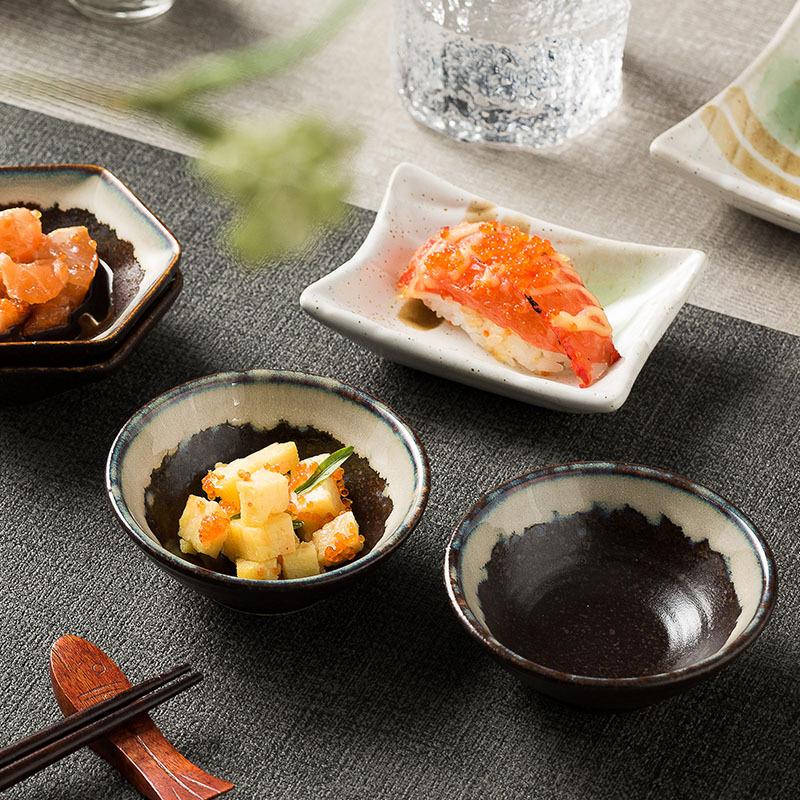 Japanische Keramik Dip-Schale Kleine Schale Haushalt Geschmacksgericht Sojasauce Essig Würzschale Marmeladenschale Mini Internet-Berühmtheit Dip-Schale Rou