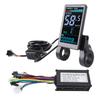 Ebikes Controller, 36V 48V 250W 350W Aluminum Alloy Brushless Motor Controller 3 Mode Control with LCD Display for Electric Scooter Bike 
