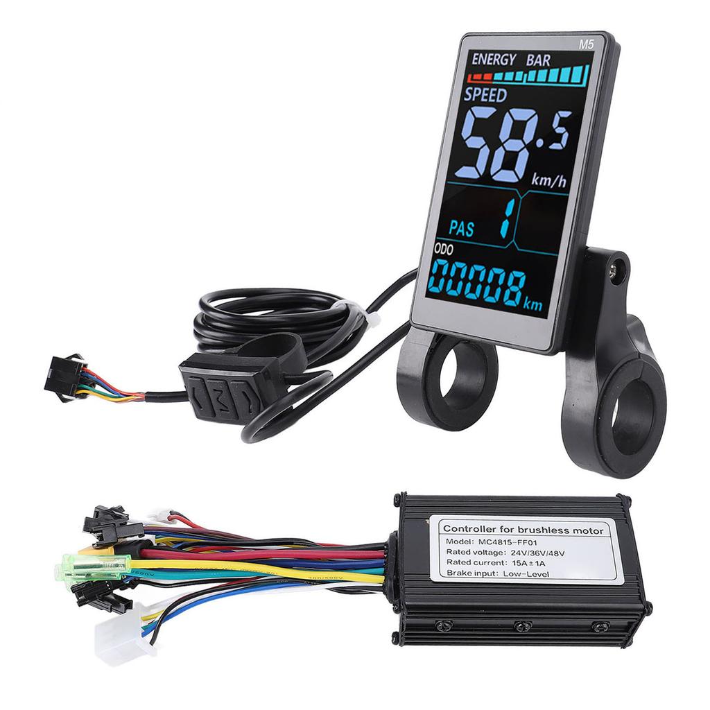 Ebikes Controller, 36V 48V 250W 350W Aluminum Alloy Brushless Motor Controller 3 Mode Control with LCD Display for Electric Scooter Bike