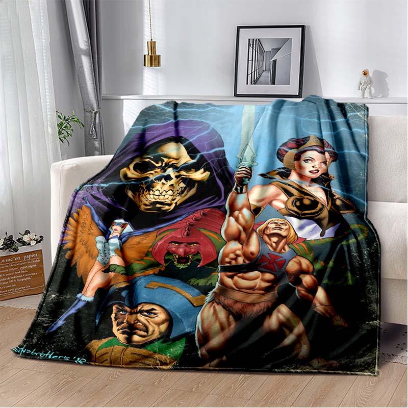 He-Man i władcy wszechświata Wzór Miękki koc do rzucania Lekkie koce flanelowe Wystrój domu na pościel na kanapę
