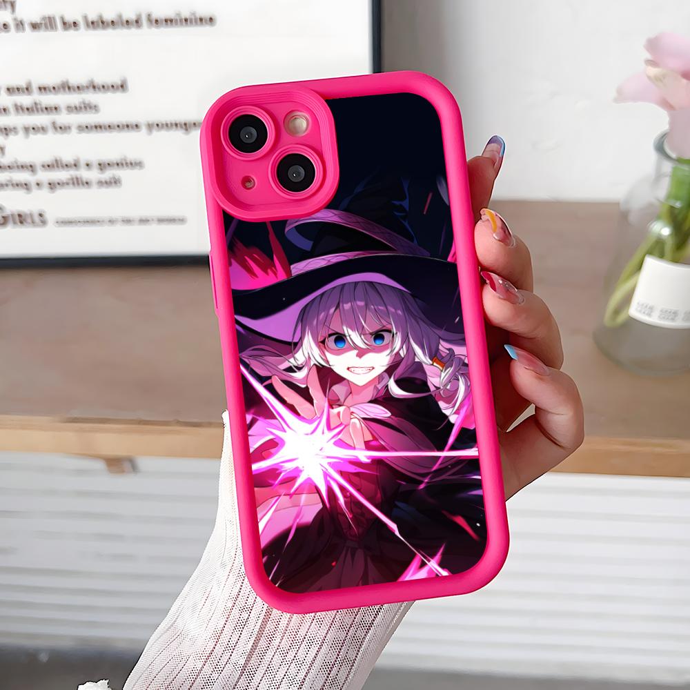 Wandering Witch Elaina Thicken TPU Mobile Phone Case for iPhone 17 16 15 14 13 12 11 Air Pro Max Plus Colorful Cover