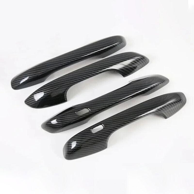 For Kia Sorento MQ4 Car Carbon Fiber Exterior Door Handle Bowl Moulding Cover Trim Sticker Decor Accessories