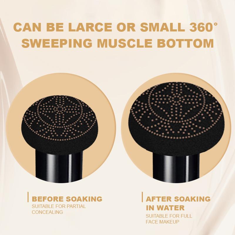 Ocheal BB Cream Compacto con Cojín de Aire Base de Maquillaje Corrector Crema para Rostro Cosméticos Maquillaje Esponja Cabeza de Hongo