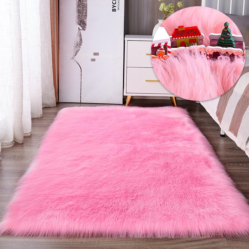 Weiche Flauschige Weiße Teppiche für Schlafzimmer Nachttisch Teppich Pelziger Sofabereich Teppich für Wohnzimmer Mädchenzimmer Plüsch Luxus Teppich Heimdekoration