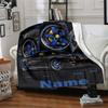 Custom Name Racing Theme Printed Blanket - Perfect for Couch, Bed, Travel & Outdoor Use | Machine Washable, Cozy & Durable.