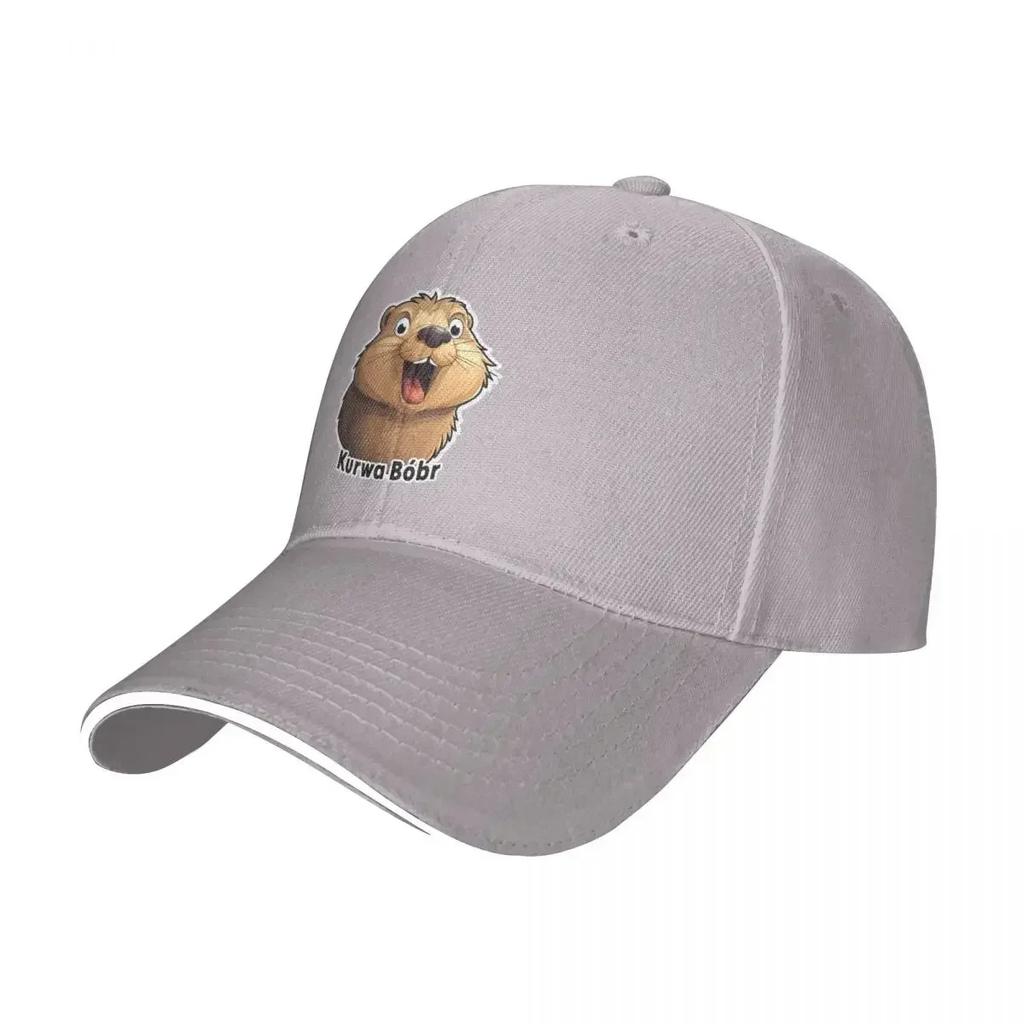 Bobr Bober Kurwa Baseball Caps Casual Sandwich Hats for Men Women Adjustable Hats Cap Outdoor