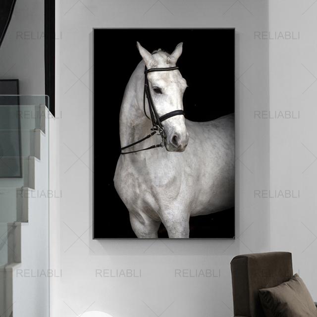Saudi Classic Animal Wall Art Painting Abstract Horse Canvas Poster and Print Luxury Wall Pictures for Living Room Home Decor No Frame