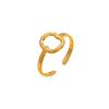 New Open Gold Circle Titanium Steel Ring 111 Non-fading Stainless Steel Ring High-end Jewelry Women