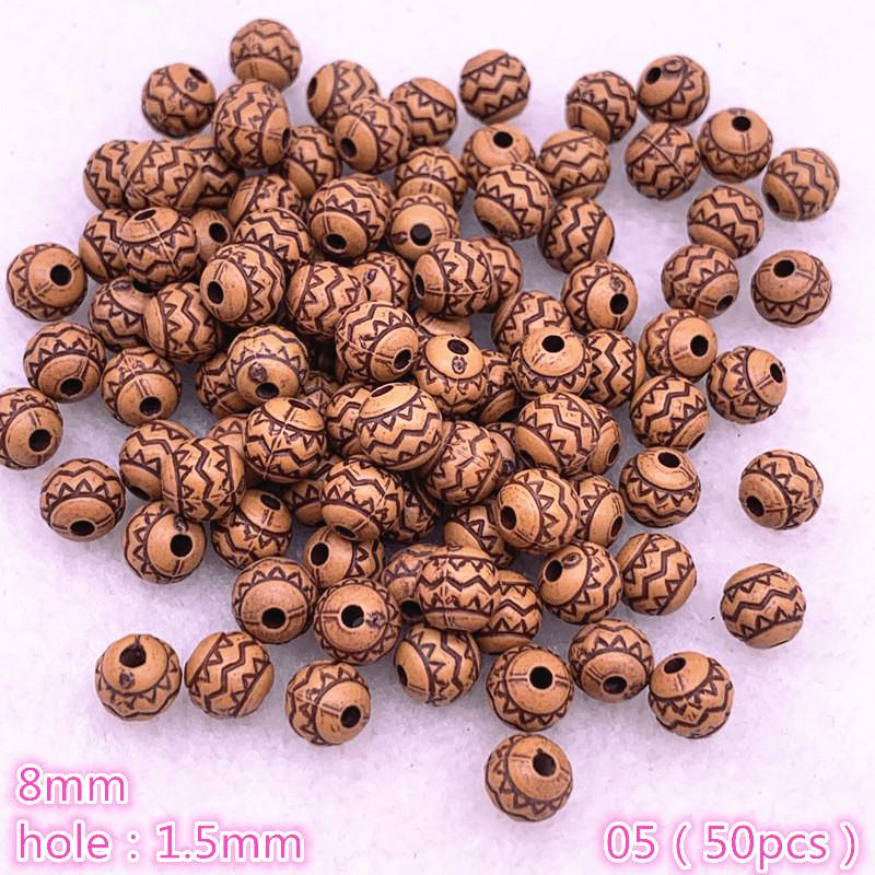 10-100pcs Imitation Retro Acrylic Beads for Jewelry Making DIY Children Handmade Bracelets Necklace