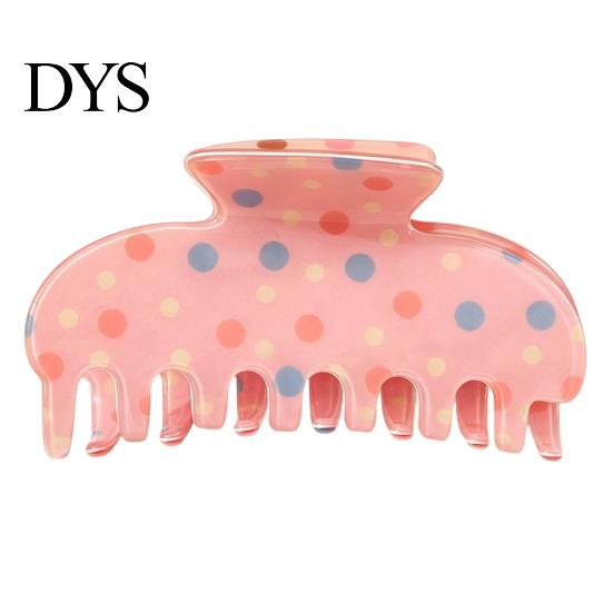 Daily Hair Clips for Thin Thick Colorful Polka Dot Claw Clip Women, Sweet Macaron Style Non-slip Shark Strong Hold Gripper Hair, Lightweight
