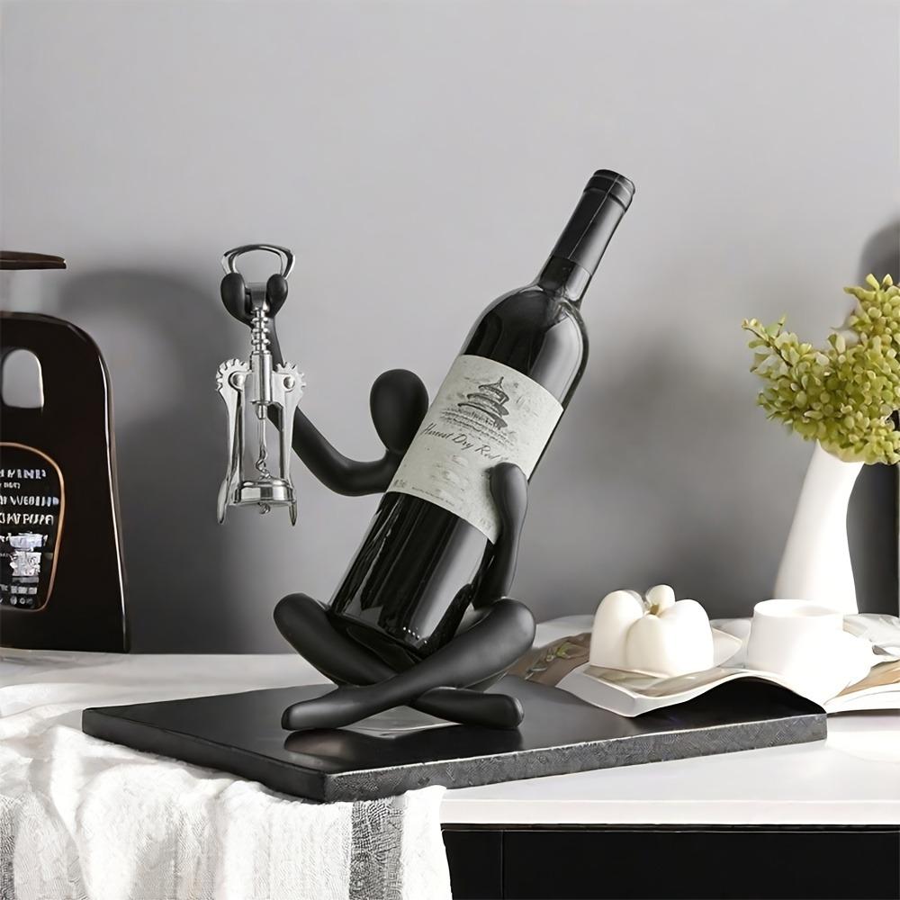 Creative Abstract Character Red Wine Rack Storage Ornament Wine Bottle Holder Home Decoration for Liviingroom Kitchen Organizer