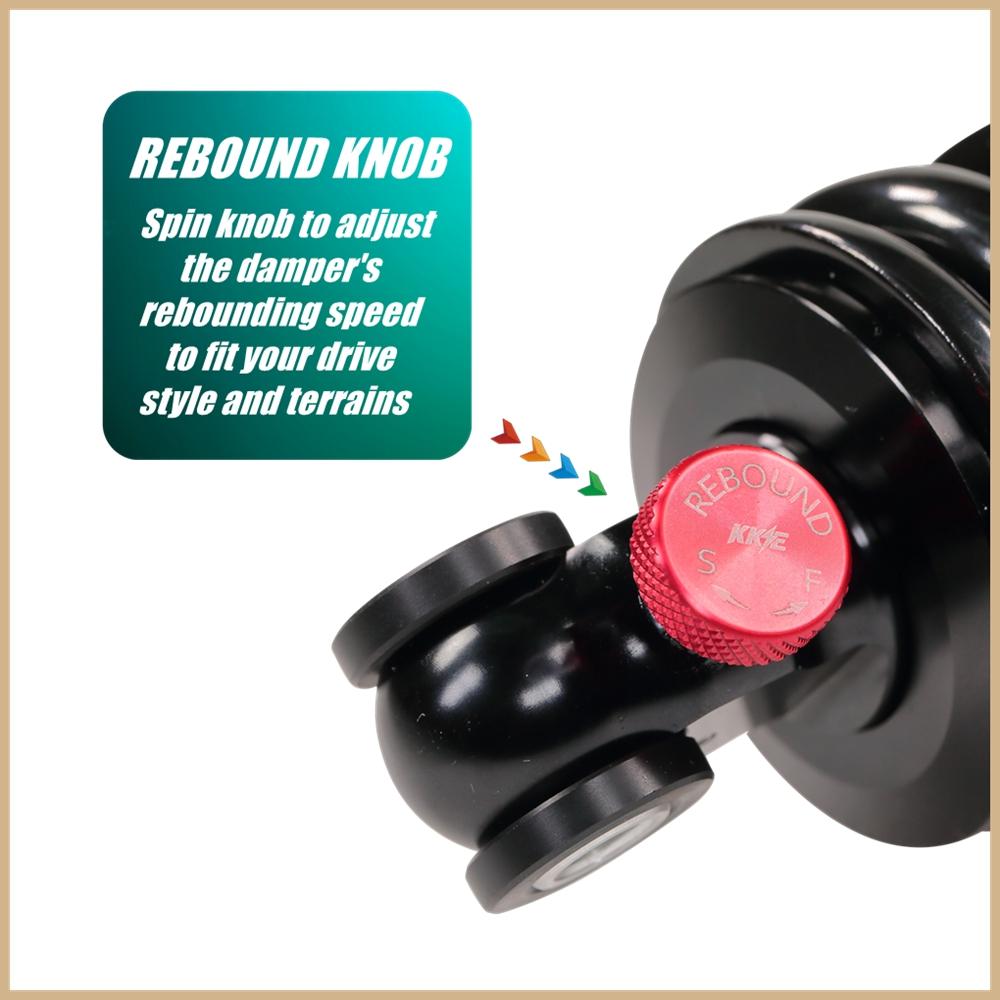 KKE 135mm 2000LBS/IN Adjustable Hydraulic Suspension for Teverun Fighter Mini & Mini PRO Electric Scooter Shock Absorber Spring