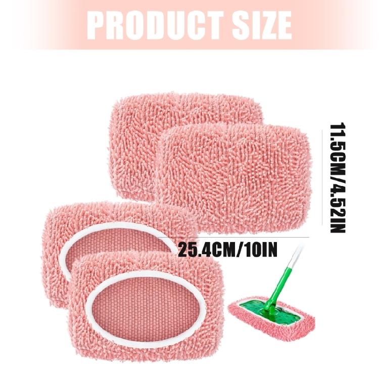 Replacement Cleaning Sheets 4 Pieces Machine Washable Microfiber For Tile Concrete Wood Grounds Washable