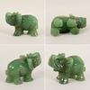 Desk Decor Figurine Green Hand Carved Aventurine Carved Elephant Elephant Statue  Stone