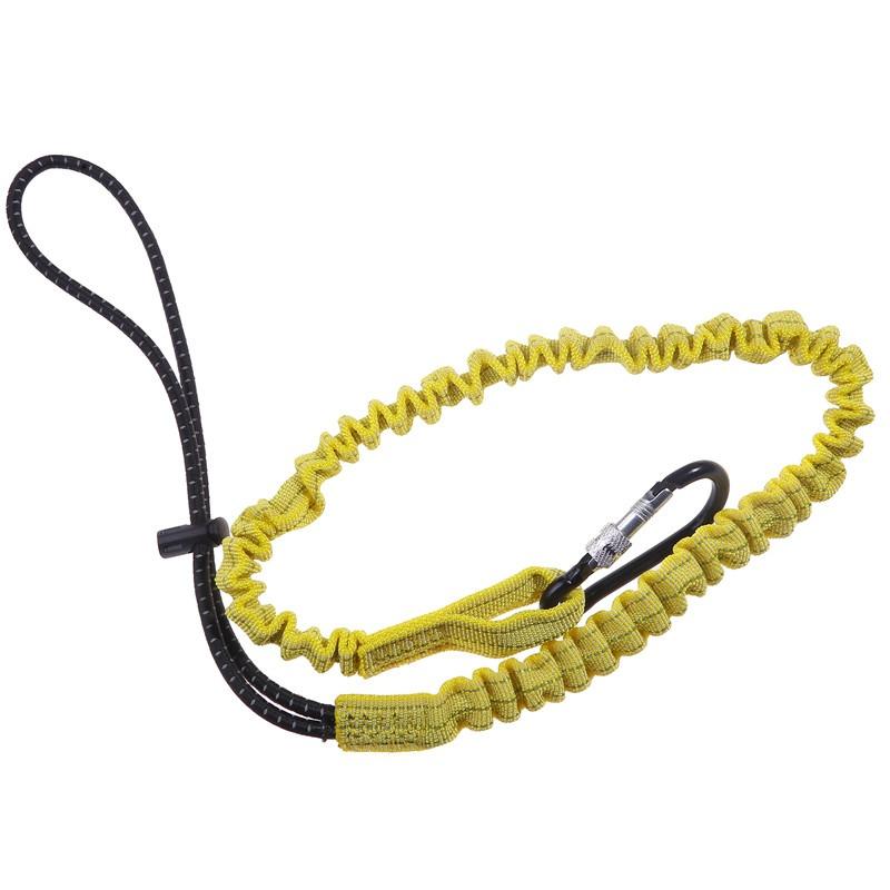 

Safety Bungee Tether Tool Lanyard With Carabiner Hook Prevent falls For Climbing Working жёлтый