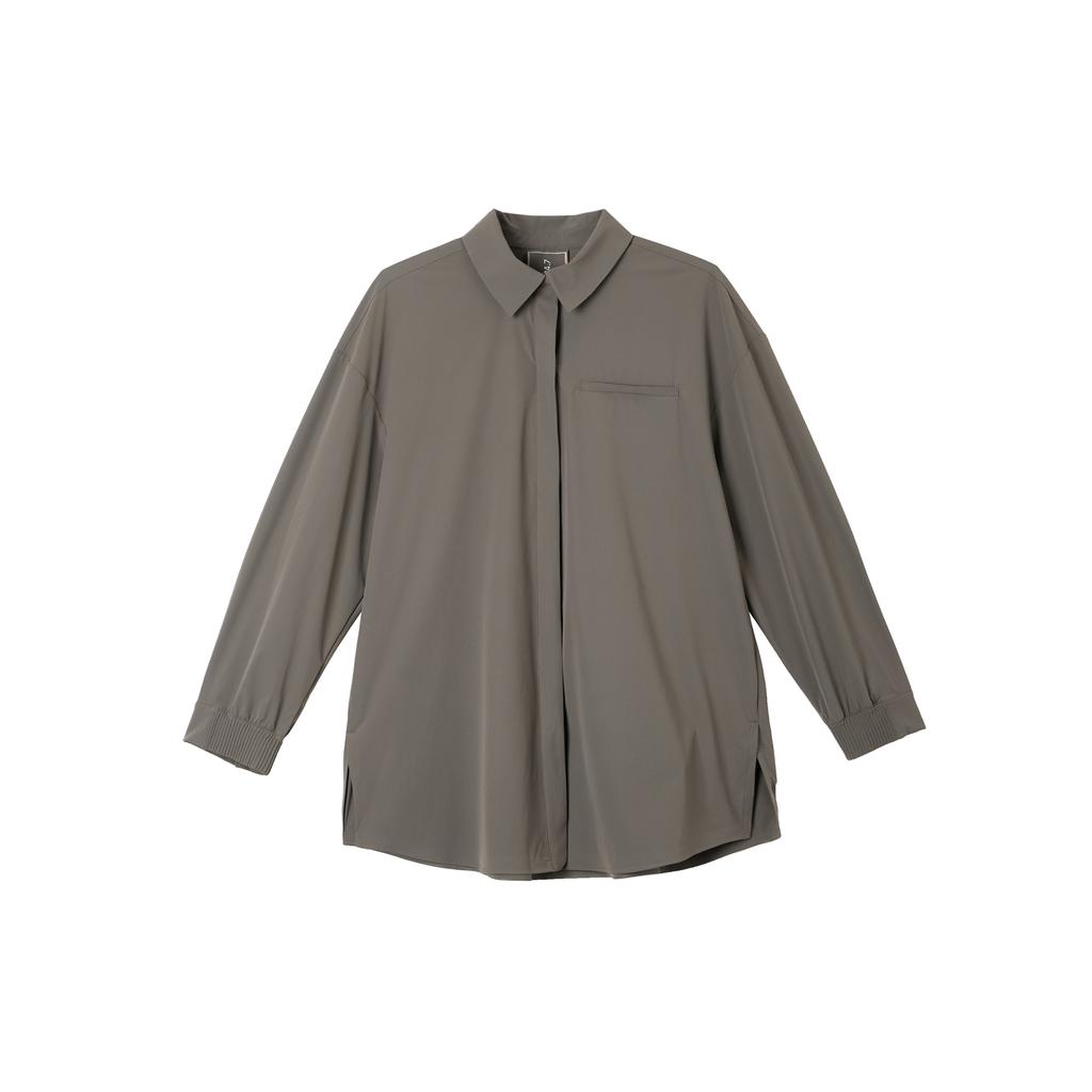 New Nike Dri-Fit Shirt Women's Stone Gray/Baroque Brown HQ0237-004