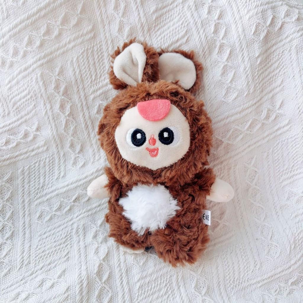 Standing Baby Three Plush Toy Keychain With Pp Cotton Filling For Girls And Teens