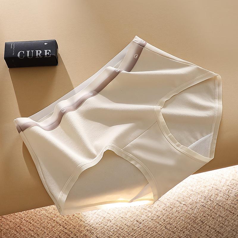 Sports Pure Cotton Panties Breathable Mid Waist and Hip Lifting Solid Color Triangle Women’s Panties