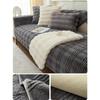 Bunny Cashmere Winter Thickened Fleece Sofa Cushion Non-Slip Cushion Simple Modern Full Covered Cloth