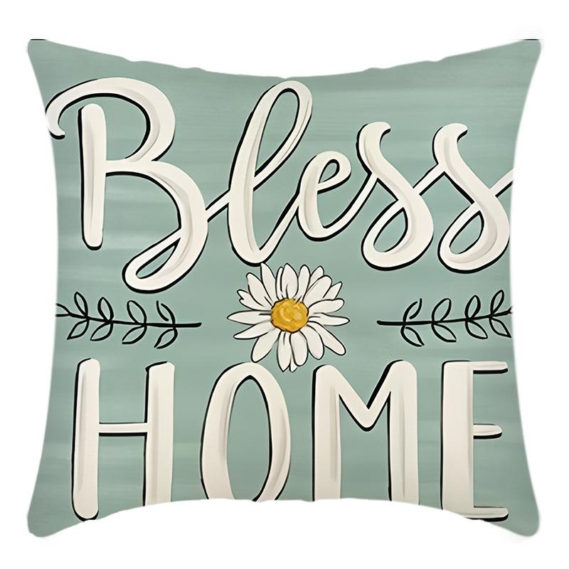 

Новая весенняя серия «Маргаритки» Наволочка с принтом Льняная декорация Наволочка для подушки для дивана в гостиной 45 * 45Cm pillowcase