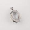 Crystal Quartz Gemstone Silver Pendant 1.75" , 925 Sterling Silver Handmade Jewelry, Women Wedding Pendant PP-63-5